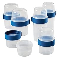 LocknLock Easy Essentials Twist Two Way Food Storage Container Set, BPA-Free/Dishwasher Safe, 12 Piece, Clear
