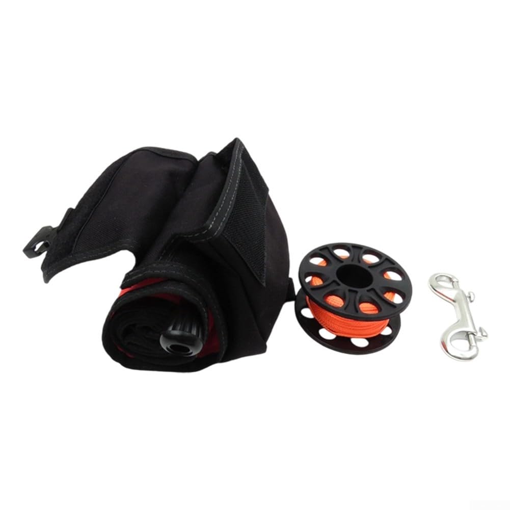 Buceo SMB marcador boya con carrete y broche para seguridad de buzo 120x15cm dispositivo de señal de nylon