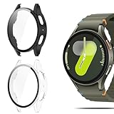 ⌚【Protection complète】 Fabriqué en matériau PC de très haute qualité Dur coquille,haute qualité et n'est pas facile à endommager.Le protecteur d'écran est en verre trempé, qui a un bon contact avec l'écran et n'affecte pas l'écran tactile. Évitez les collisions dans la vie quotidienne,Protection complète contre les taches d'huile et les rayures.