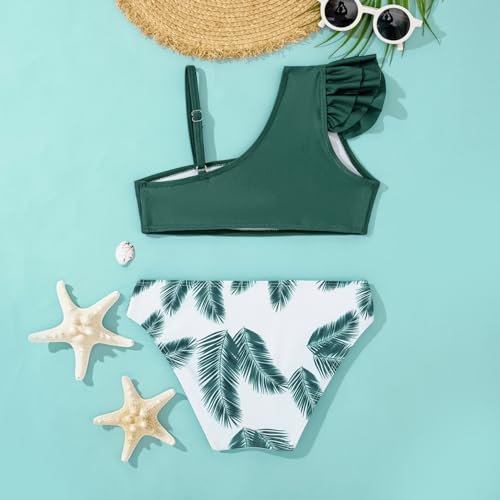 Toddler Girls Swimsuit Ruffle Swimwear Kids Two Piece Bathing Suits Beach Bikini Set3