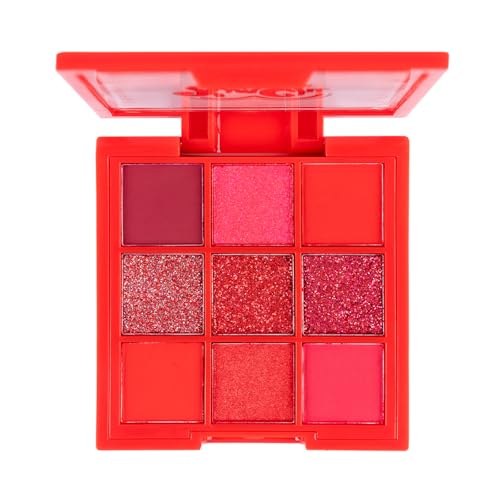 KimChiChic Beauty Jewel Collection Eyeshadow Palette - Highly Pigmented Matte & Glitter Shades, Blendable & Long Lasting, Cruelty Free, Ruby