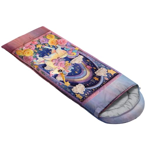 Image of QOOMO Ball Flower Camping Sleeping Bags,3 Season Warm & Cool Weather,Lightweight,Waterproof Sleeping Bags for Adults & Kids,Traveling,and Outdoors,Camping Gear Equipment