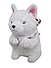 Blanc froid tremblantes Hauteur : 13 cm en peluche de sol Cerise