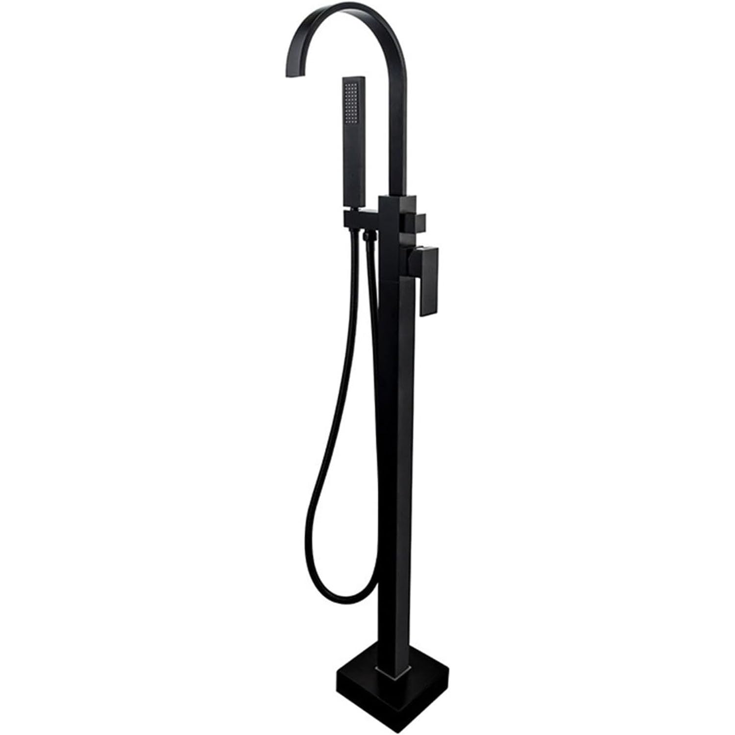 KUNYOS Bathtub Faucet Waterfall Faucet For Freestanding Bathtub Single Lever Faucet Shower Standing Faucet Tub Faucet Waterfall 360° Swivel