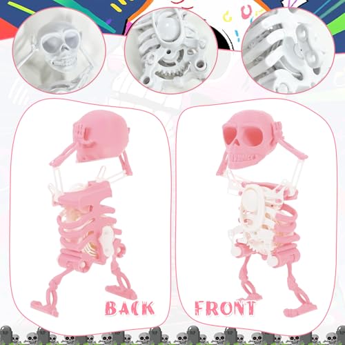 Aufziehspielzeug Halloween Spielzeug, 2 Stück Lustig Tanzende Skelett, Halloween Deko Skelett, Totenkopf Uhrwerk Spielzeug Kinder, Skelett Requisite, Halloween Kinder Geschenk Party Mitgebsel