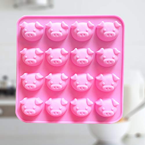 Molde de silicone Hemoton 16 porquinhos criativos ferramentas de decoração prática molde de bolo par