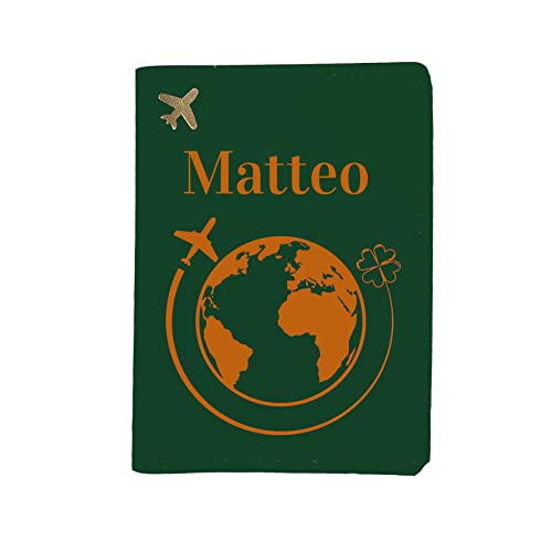 Mr. Gadgets Porta pasaporte personalizable en pocos clics. Varios colores, Verde oscuro