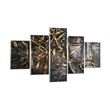 Un tableau sur un mur peut créer une atmosphère fantastique. Dimensions hors tout: 125cm x 70cm. ( 2x 25x35cm + 2x 25x50cm + 1x 25x70cm ). Le produit offert est un kit de tableau décoration qui se compose de 5 éléments. La polyvalence d'application des tableaux moderne en verre vous permet de les utiliser dans n'importe quel intérieur décoré dans un style scandinave, glamour, bohème, minimaliste et même industriel.