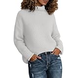 Winter-Strickpullover Mit Hohem Halsausschnitt Langnrmelig Rollrand Für Gemütliches...