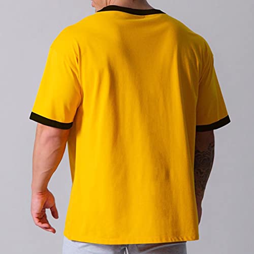 Image of Magiftbox Workout Shirts Short Sleeve Oversized Hipster Loose Gym Shirts Basketball Hip-hop Street Style T-Shirts for Men T44