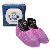 ShuBee Waterproof Shoe Covers, Pink (40 Pair)