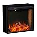 SEI Furniture - Criss Cross Elec.Firebox Fireplace Mantel - Transitional Black Glass - Fully Assembled - Ideal for Living Room, Bedroom (FA4923)