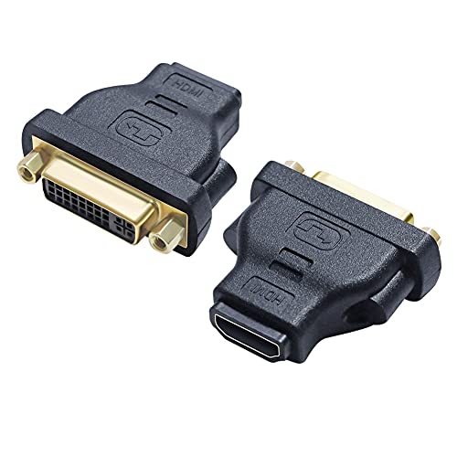 Dtech Dvi Female To Hdmi Female Adapter, Hdmi To Dvi-I Converter Bi-Directional 24+5 Port 4K 1080P Video For Computer Monitor Pc Tv Box Home Cinema Display #TOP4
