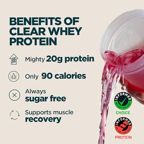 Image of Myprotein Clear Whey Isolate Protein Powder, 20 Servings (1.1lbs) Fruit Punch, 20g Protein per Serving, Naturally Flavored Drink Mix, Daily Protein Intake for Superior Performance