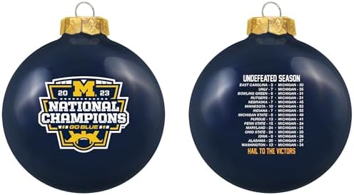 NCAA Michigan 2023 College Football National Champions Ornament -...