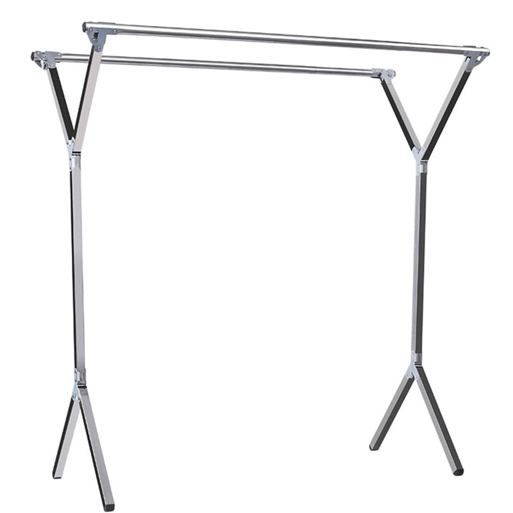 AZHKJKZH Clothes Airer Stainless Steel Clothes Drying Rack Adjustable Foldable Laundry Saves Space For Indoor Outdoor Indoor Outdoor