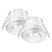 Produktbild sonero IMS110 Deckeneinbau-Bewegungsmelder - Innenmontage zum Deckeneinbau, 360° / 6m Arbeitsfeld, weiß-chrome (2er- Set)
