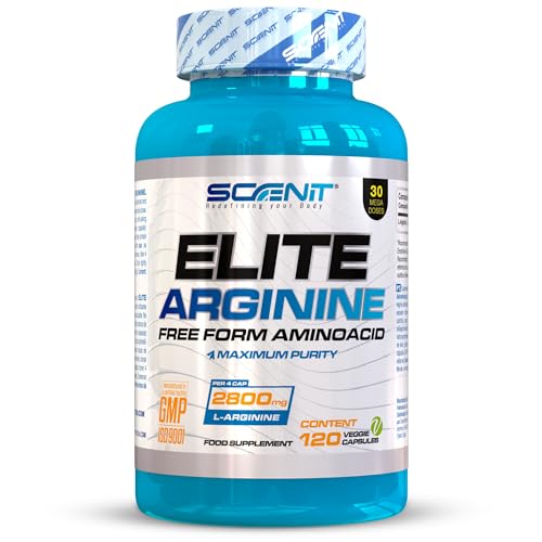 Arginina - Elite Arginine 2800 mg per dose giornaliera - L Arginina - L-Arginina - Arginina capsule - 120 capsule vegane