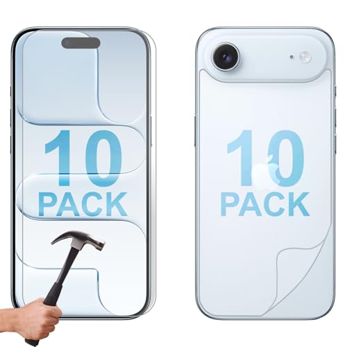 Film verre trempé iPhone 17 Air avant arrière lot de 10 protections ultra résistantes anti choc