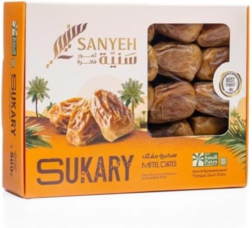 Dátiles Sukkari Muftal 500 g textura suave sabor naturalmente dulce dátiles saudíes opción saludable para consumo diario