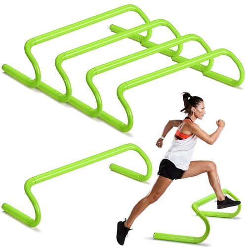 Gemscream 5 Pcs Speed Agility Training Hurdles Detachable Durable Equipment Plyometric and All Purpose Speed Training Hurdle Equipment for Athletes Soccer Basketball(6 Inch,Green) by Gemscream - Used condition - US$28.56
