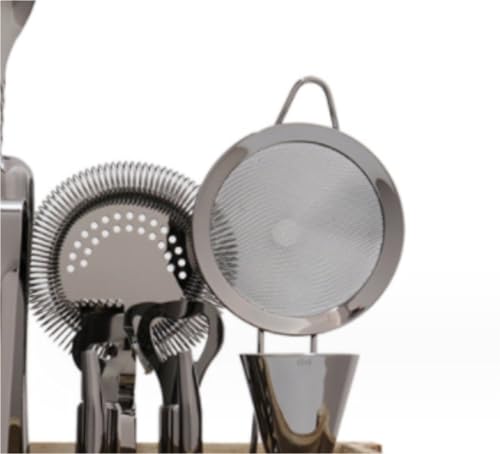 Kit Coctelera Bartender Acero Inoxidable con Base miniatura 5
