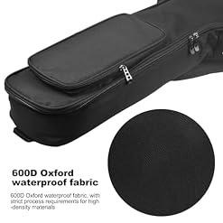 Housse de Guitare Acoustique de 41 Pouces, Sac à Dos Rembourré de Guitare 24MM, Etanche Guitare Etui de Transport, Guitar Gig Bag Case avec Poches Externes, Indéchirable 600D Oxford Tissu, Noir - Les Beatles, Paul McCartney, John Lennon, RIngo Starr, George Harrison Housse de Guitare Acoustique de 41 Pouces, Sac à Dos Rembourré de Guitare 24MM, Etanche Guitare Etui de Transport, Guitar Gig Bag Case avec Poches Externes, Indéchirable 600D Oxford Tissu, Noir – Image 6