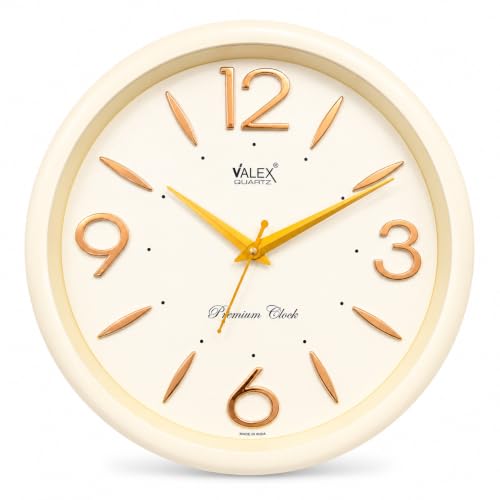 REMANENCE Valex 12 Inch Wall Clock, Silent Non-Ticking Quartz Clock | Modern Minimalist Easy to Read Decorative Analog Wall Clocks for Living Room, Bedroom, Kitchen, Office & Home Decor