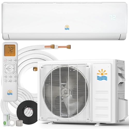 Image of Mini Split Air Conditioner - 11500 BTU Ductless Mini Split Ac /Heating System, 115V 17 SEER2, Precharged Inverter Split AC Unit with Heat Pump System, 750 Sq. Ft, Installation Kit