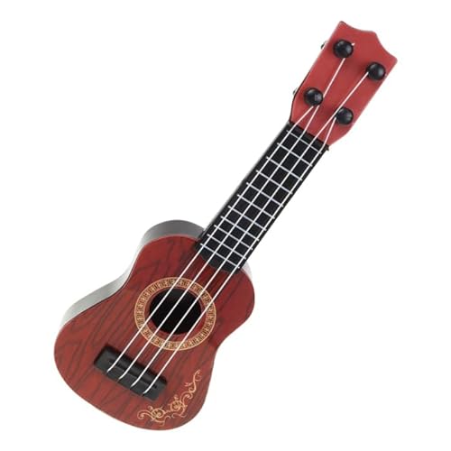 Mini Violão 15cm Brinquedo Musical Infantil 4 Cordas Plástico Violãozinho (marron escuro)