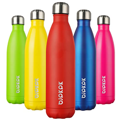 Image of BJPKPK 25 oz Insulated Water Bottle, Stainless Steel Flask, Leak Proof