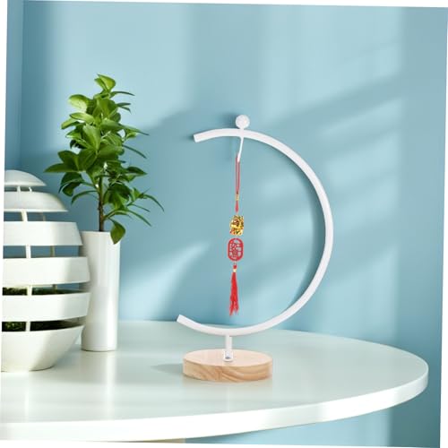 Soporte para Colgar Macetas Antivuelco Base Estable Hierro Madera Interior 6