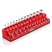 Olsa Tools Magnetic Socket Organizer | 1/4-inch Drive | SAE RED | Holds 26 Sockets | Premium Quality Tools Organizer