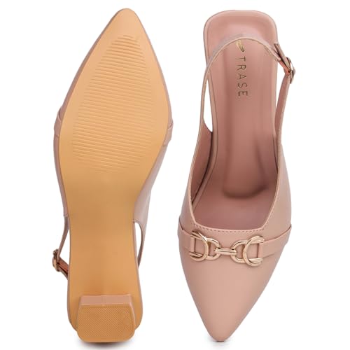 Image of TRASE Block Heels Sandals for Women, Flashy-I Stylish & Comfortable Footwear