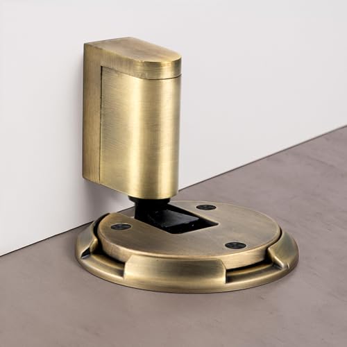 Image of Plantex Door Stopper for Home /Floor Mounted Door Holder /Door Stopper for Hotel /Office /Stops for Door - Pack of 1 (Brass Antique)