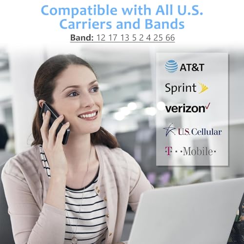 Image of Cell Phone Booster for Home & Office,Up to 2000 sq ft,Cell Phone Signal Booster with Band 66 /25 /2 /4 /5 /12 /13 /17,Boost 5G 4G Data for All U.S. Carriers FCC Approved Cell Booster (Black)