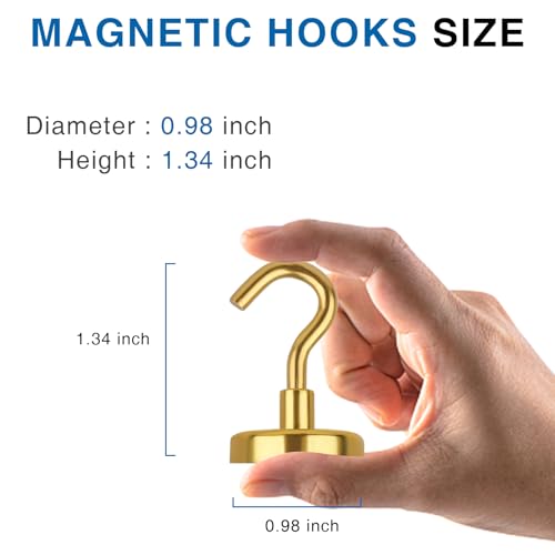 Image of LOVIMAG Magnetic Hooks, Cruise Essentials 2026, 12 Pack-30LBS | Heavy Duty Strong Magnet Hook for Cruise Cabin, Refrigerator Fridge, Ship, Classroom, Kitchen Grills, Black