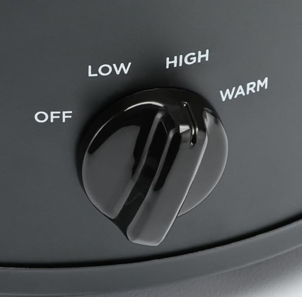 2 QT Slow Cooker, Matte Black Finish, Removable Stoneware Pot, Low/High Settings