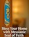 Messianic Mezuzah with Scroll for Door Blue Enamel & Crystals Jerusalem Seal Mezuzah from Israel Religious Gift 8 cm