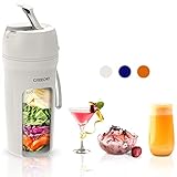 GREECHO Portable Blender, One-handed Drinking Mini Blender for Shakes and Smoothies, 12 oz Personal Blender with Rechargeable USB, Made with BPA-Free Material Portable Juicer, Matte White