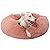 Large Dog Beds Soft Plush Cat Bed Donut-Shaped Dog Sofa Cuddler Cushion Bed Includes Fleece Dog Blankets