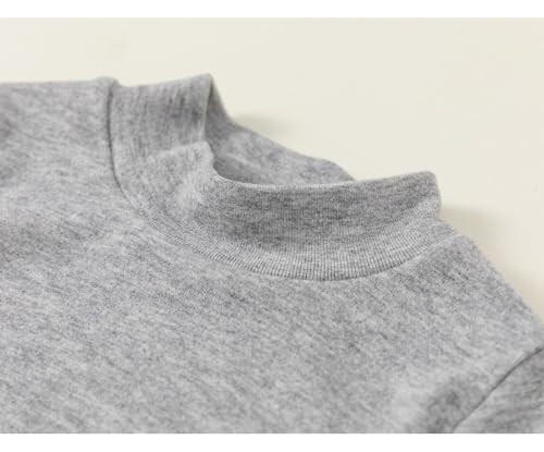 Toddler Baby Girl Solid Color Long Sleeve Turtleneck Top for Warmth Autumn and Winter Pullover Top4