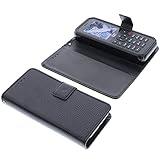 foto-kontor Tasche kompatibel mit CAT B40 Book Style schwarz Schutz Hülle Buch