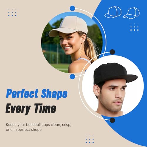 Hat Washer Cage for Baseball Caps, Collapsible Cap Washing Cage - Hat Cleaner for Washing Machine & Dishwasher - Ball Cap Cleaner, Shaper Protector Holder with Rack Frame for Laundry White
