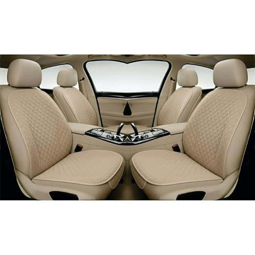 Image of AURAFRESH Car Seat Protector Cushions Cover, Airbag friendaly. (BAIGE, 7PC Front & Rear SEAT Full Set)