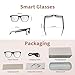 Tulbeys Bluetooth Audio Smart Glasses for Women Men, Anti-Blue Light Glasses Open Ear Sound with Mic & Speakers, Ergonomic Design, Lightness, MFB Buttons Control Voice Assistant for Meeting Relaxing