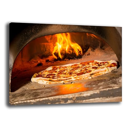 Quadri Moderni PIZZA Pizzeria Ristorante PUB Quadro moderno su tela da Parete XXL grande Stampa su tela canvas Sala Pranzo Decorazione Murale muro Arredo Cucina (30x40 cm, 1)