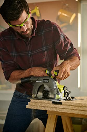 RYOBI R18CS7-0 ONE+ 18V Cordless Brushless Circular Saw (Body Only), Hyper Green 5 RYOBI R18CS7-0 ONE+ 18V Cordless Brushless Circular Saw (Body Only), Hyper Green - Image 5
