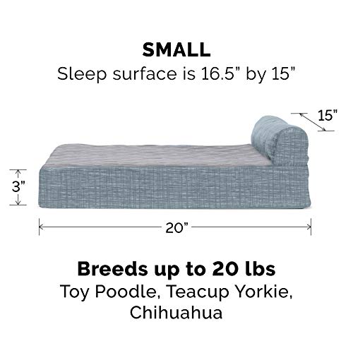 Furhaven Replacement Dog Bed Cover Quilted Fleece & Suede Print Chaise, Machine Washable - Titanium, Small #TOP20