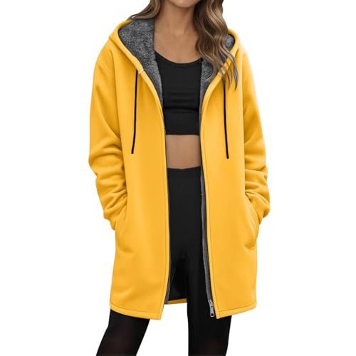 Manteau thermique à capuche long zip pour rester au chaud activement en hiver